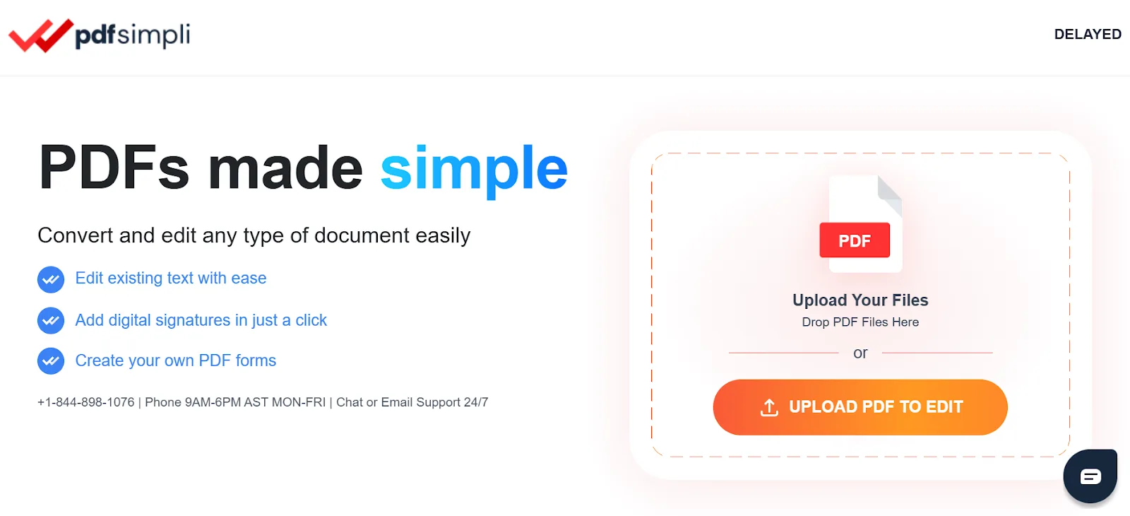 PDFsimpli's website
