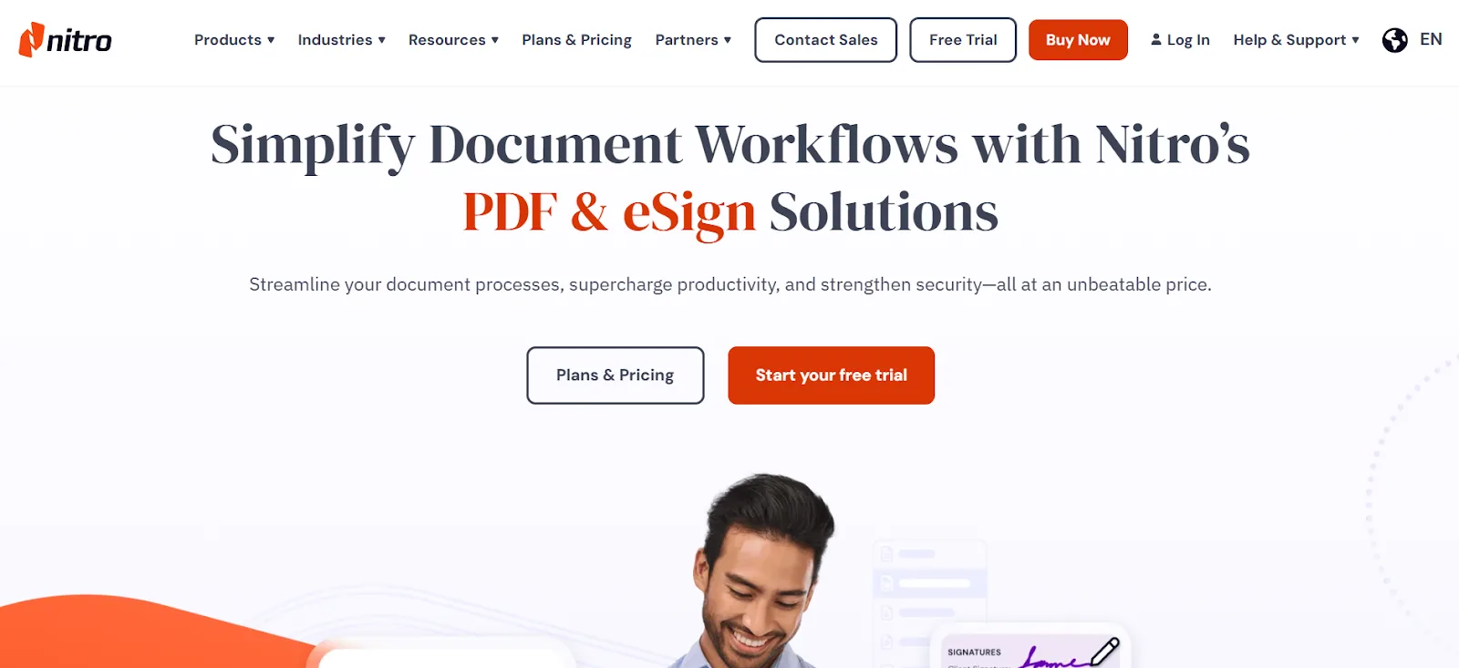 Nitro PDF's website