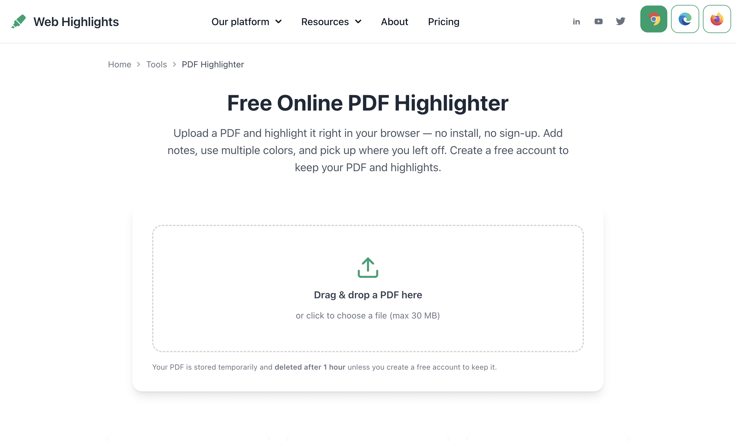 New Free Online PDF Highlighter right in the browser