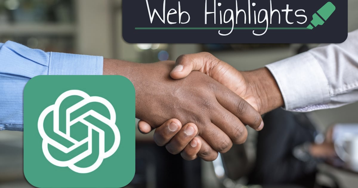 How Web Highlights Can Enhance Your ChatGPT Experience - Shaking Hands with ChatGPT logo and Web Highlights logo