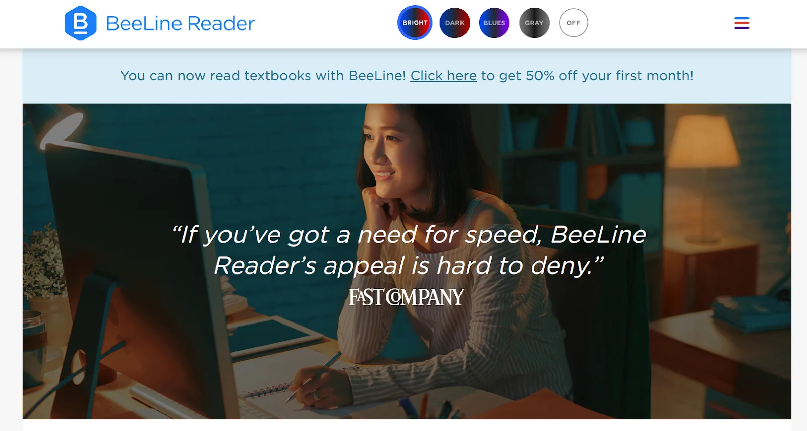BeeLine Reader's website